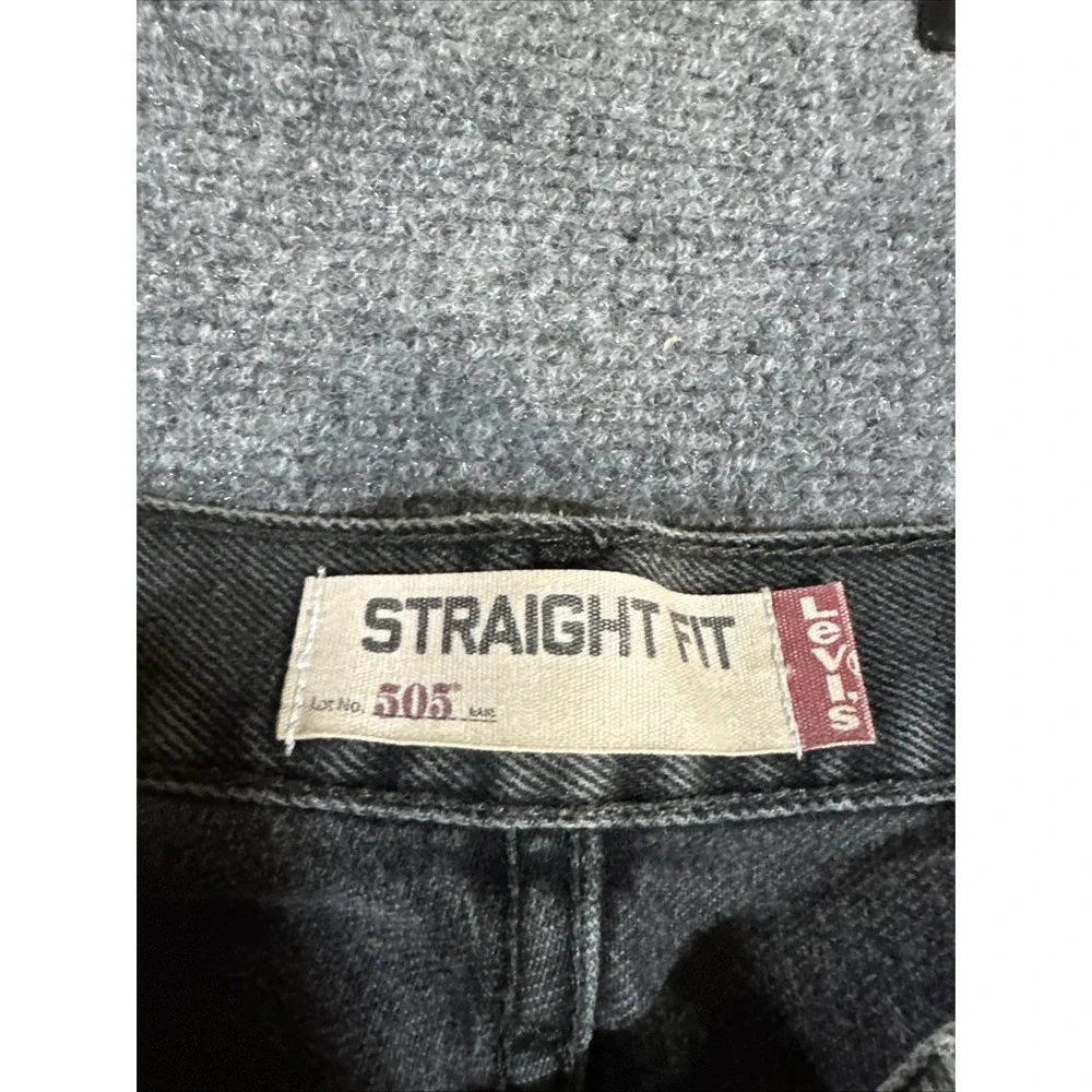 Levi's Jeans Mens Size 34x30 Black 505 Regular Fit Straight Leg Denim Pants